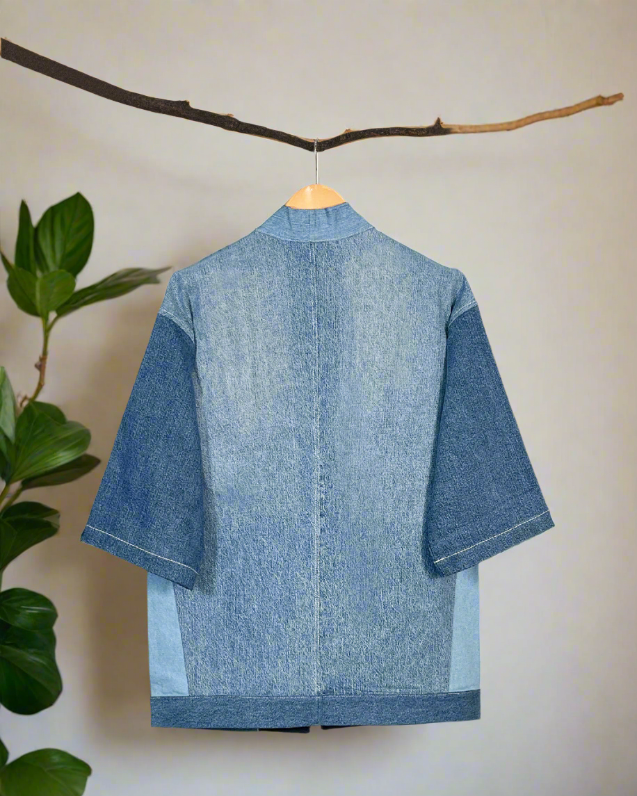 Upcycled Denim Kimono Jacket | K107