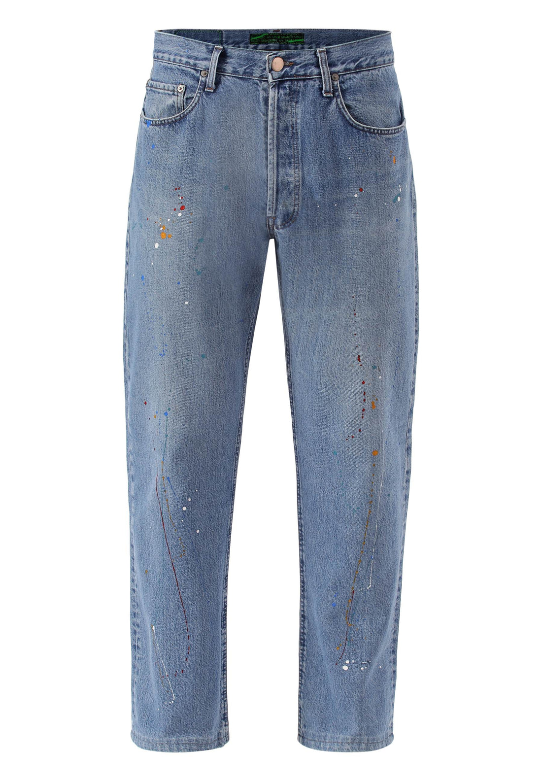 Mid Indigo High Rise Straight Jeans