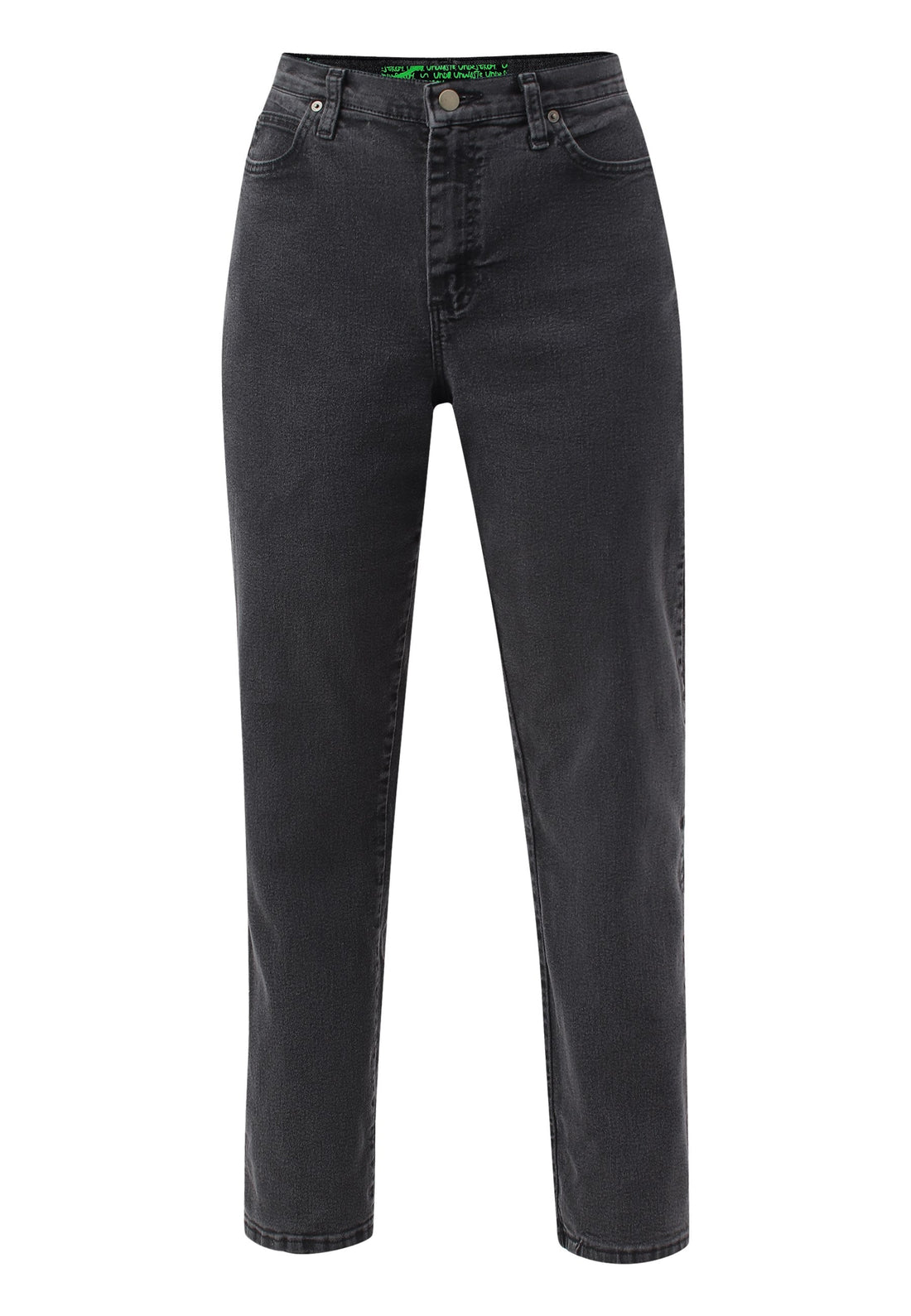 Black High Rise Straight Jeans