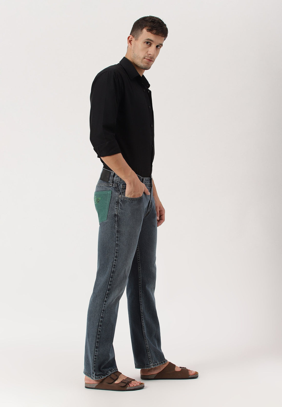 Dark Indigo Mid Rise Bootcut Jeans