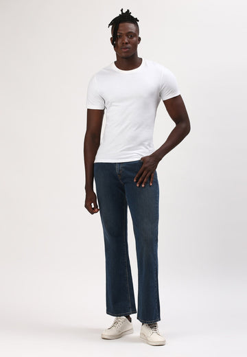 Dark Indigo Mid Rise Bootcut Jeans