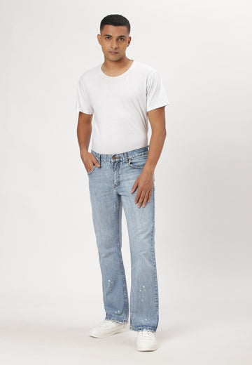 Mid Indigo Mid Rise Bootcut Jeans