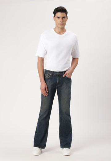 Dark Indigo Mid Rise Bootcut Jeans