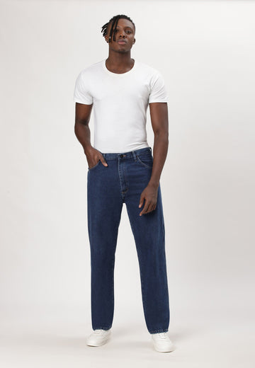 Dark Indigo High Rise Straight Jeans