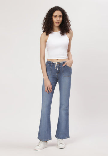 Light Indigo Low Rise Bootcut Jeans