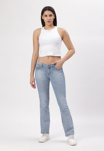 Light Indigo Low Rise Bootcut Jeans