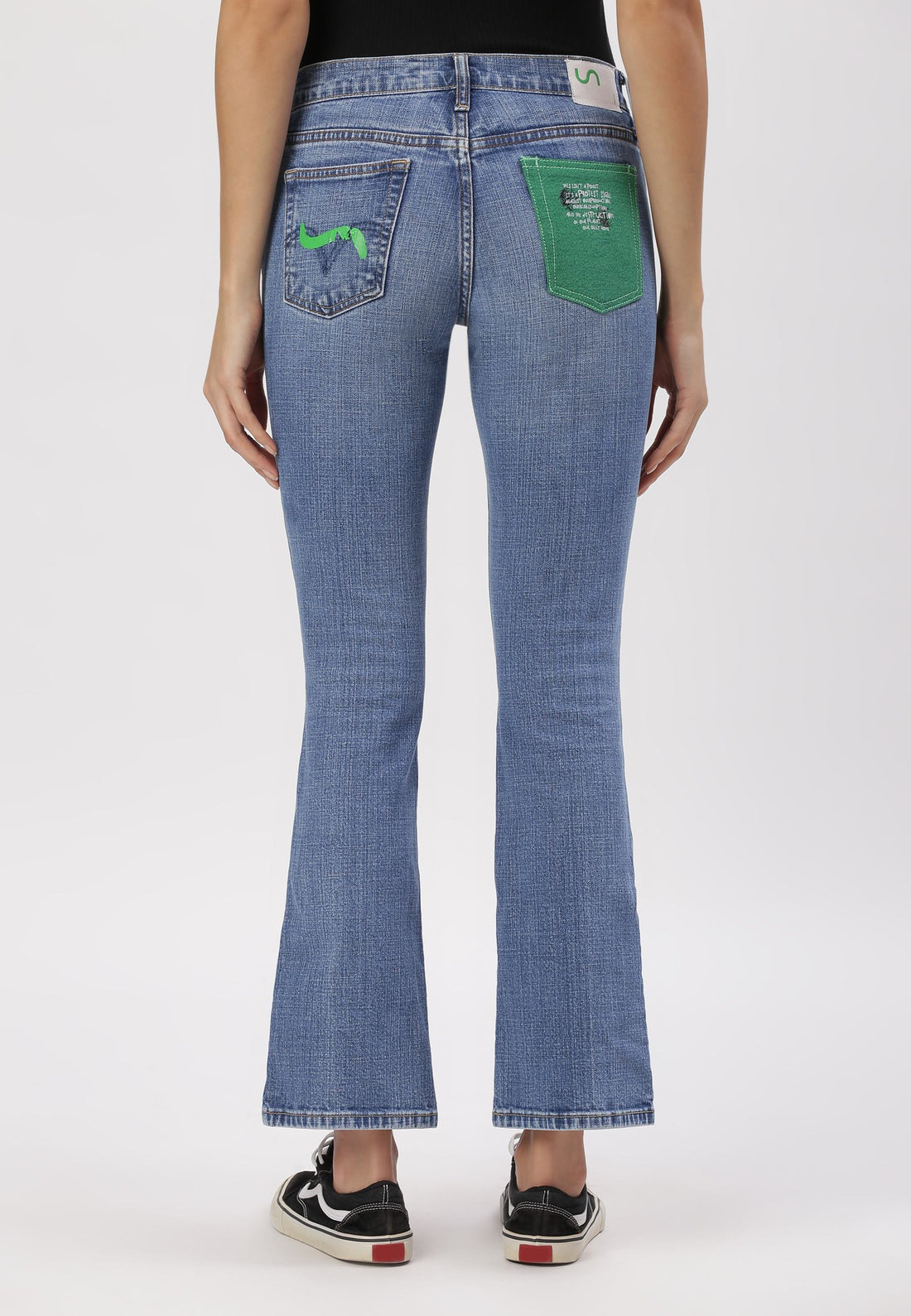 Light Indigo Mid Rise Bootcut Jeans