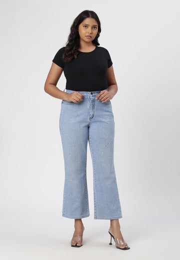 Light Indigo High Rise Bootcut Jeans