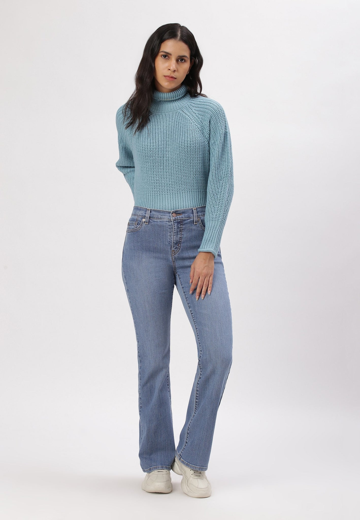 Light Indigo High Rise Bootcut Jeans