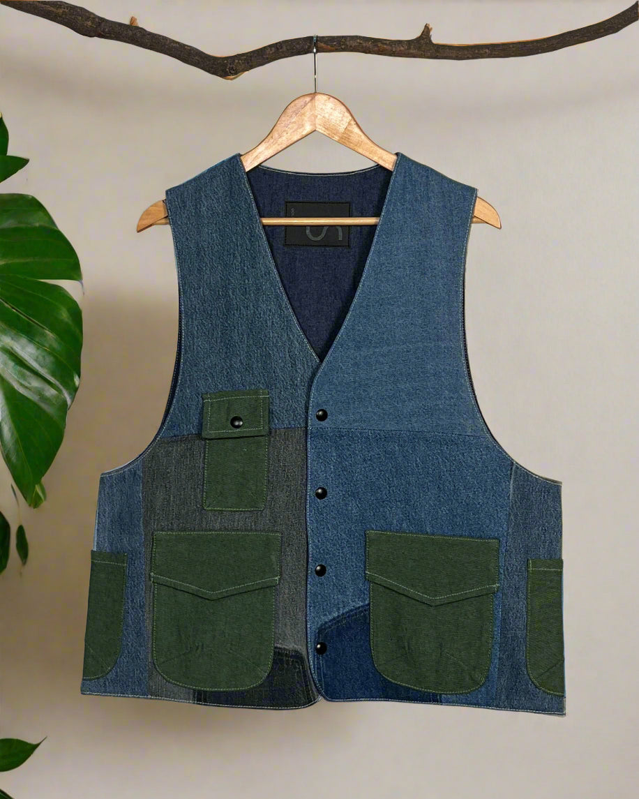 Upcycled Denim Gilet Jacket | G101