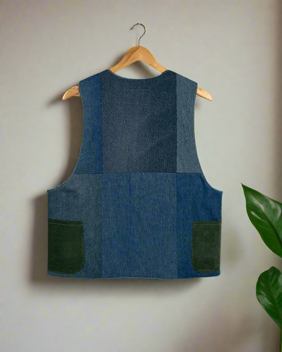 Upcycled Denim Gilet Jacket | G111