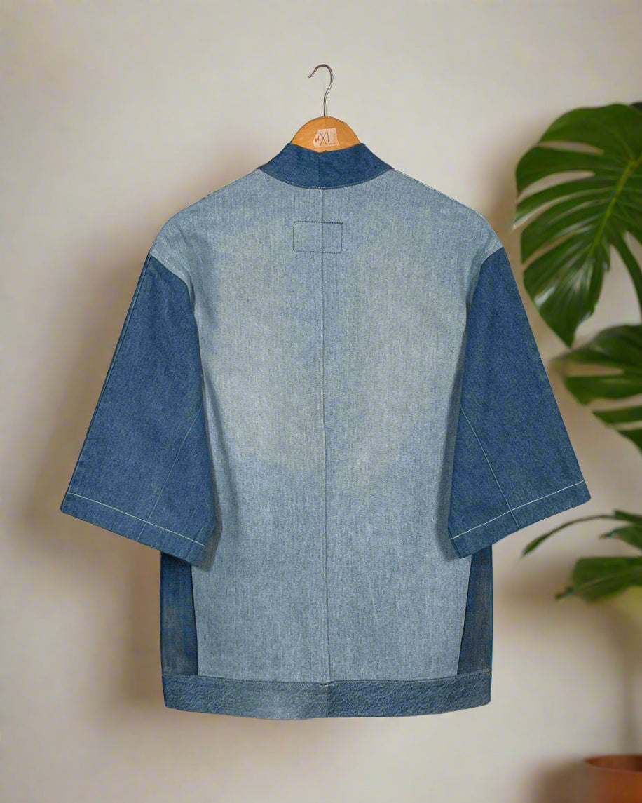 Upcycled Denim Kimono Jacket | K129