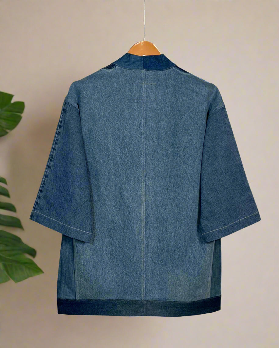 Upcycled Denim Kimono Jacket | K131