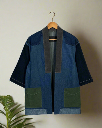 Upcycled Denim Kimono Jacket | K132