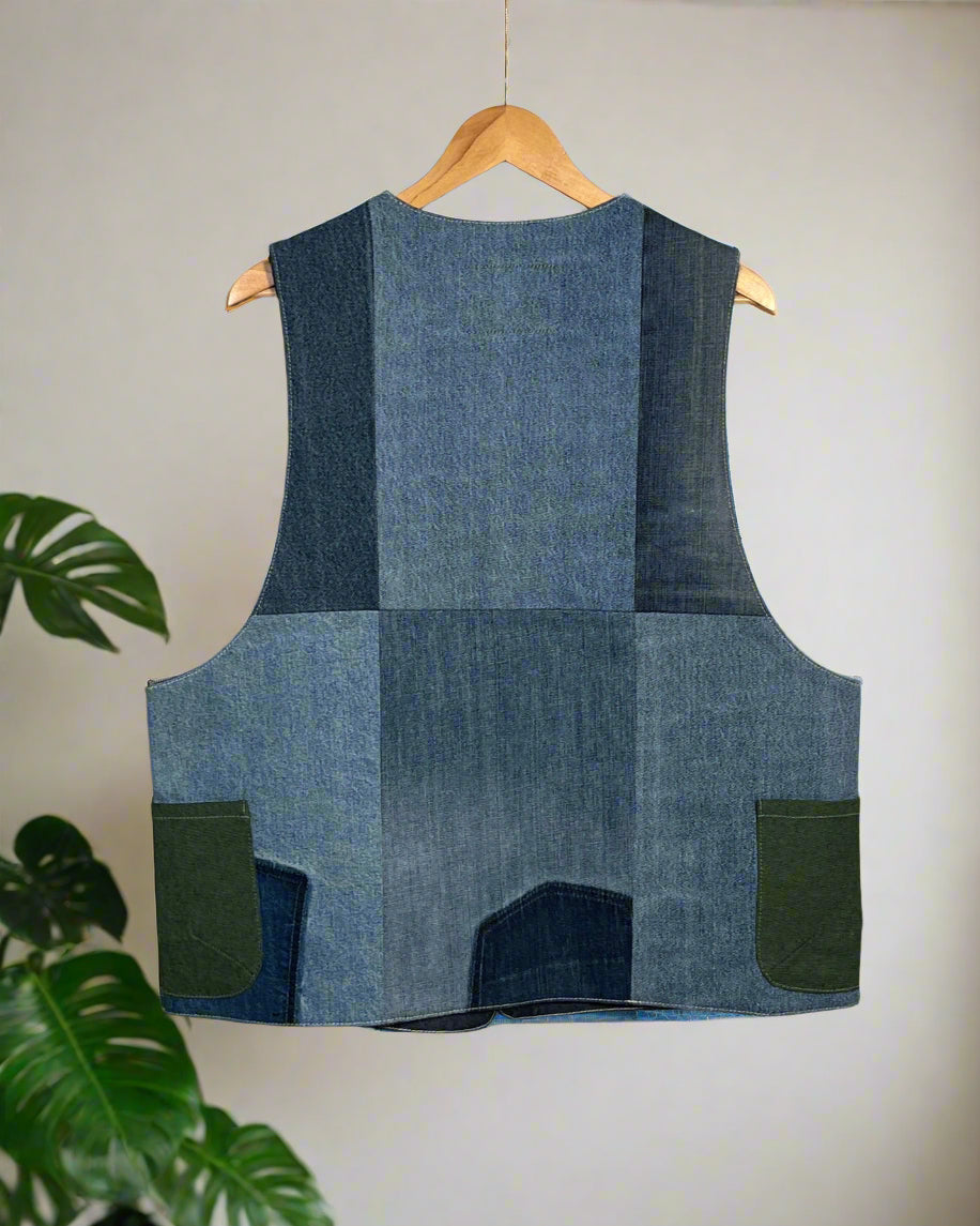 Upcycled Denim Gilet Jacket | G102