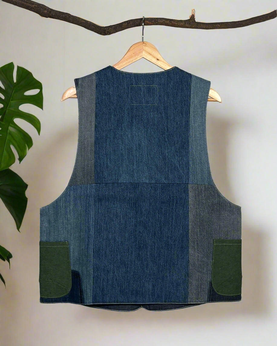 Upcycled Denim Gilet Jacket | G103