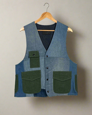 Upcycled Denim Gilet Jacket | G113