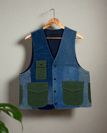 Upcycled Denim Gilet Jacket | G145