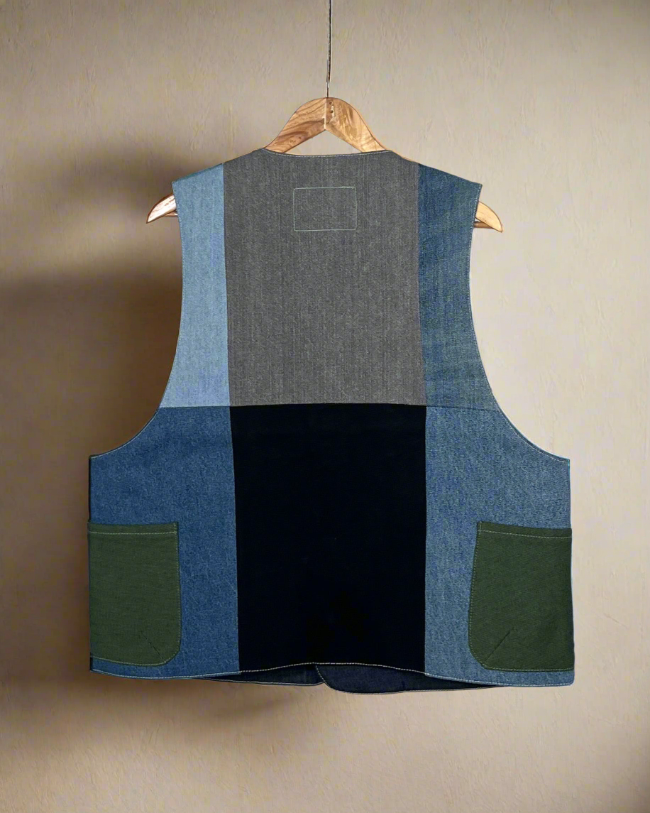 Upcycled Denim Gilet Jacket | G146