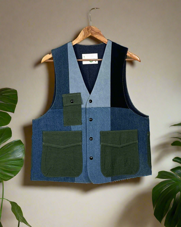 Upcycled Denim Gilet Jacket | G147