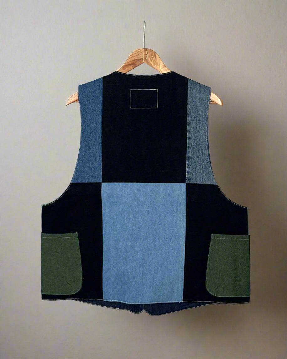 Upcycled Denim Gilet Jacket | G148