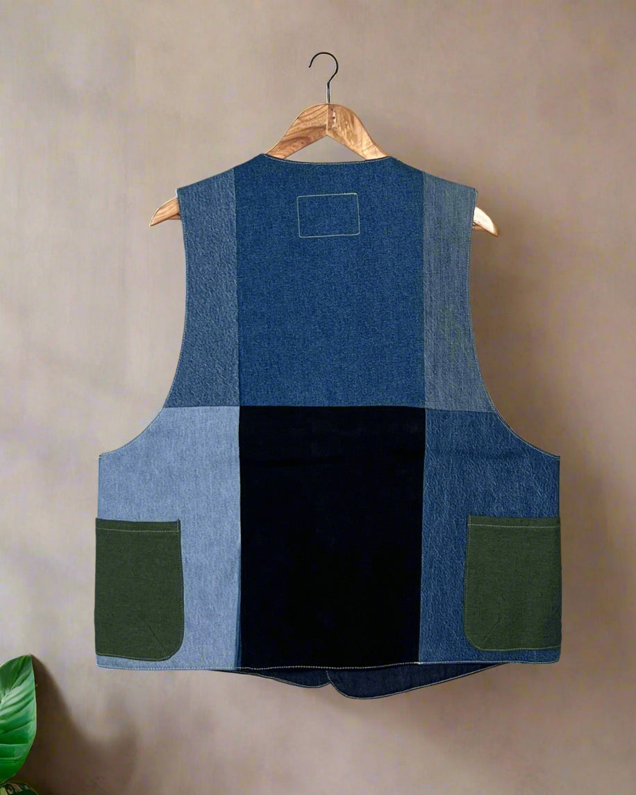 Upcycled Denim Gilet Jacket | G149