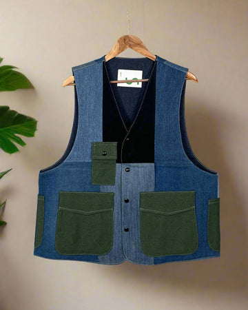 Upcycled Denim Gilet Jacket | G149