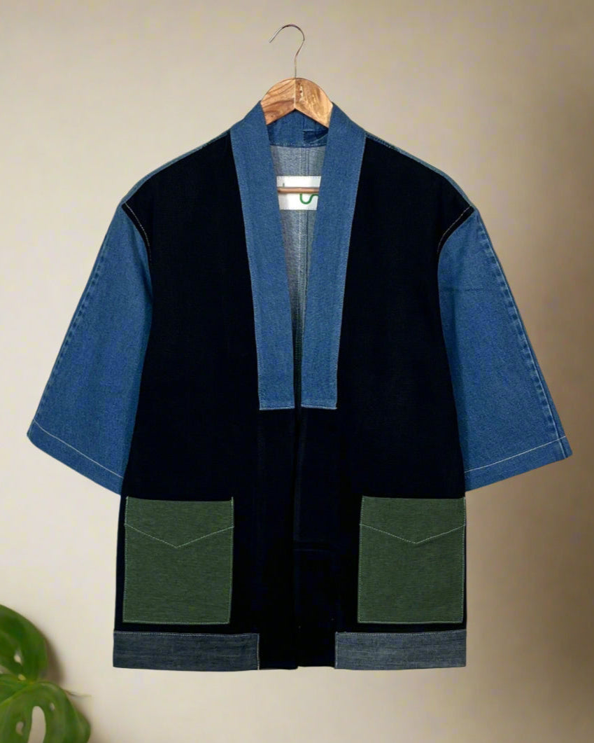 Upcycled Denim Kimono Jacket | 174