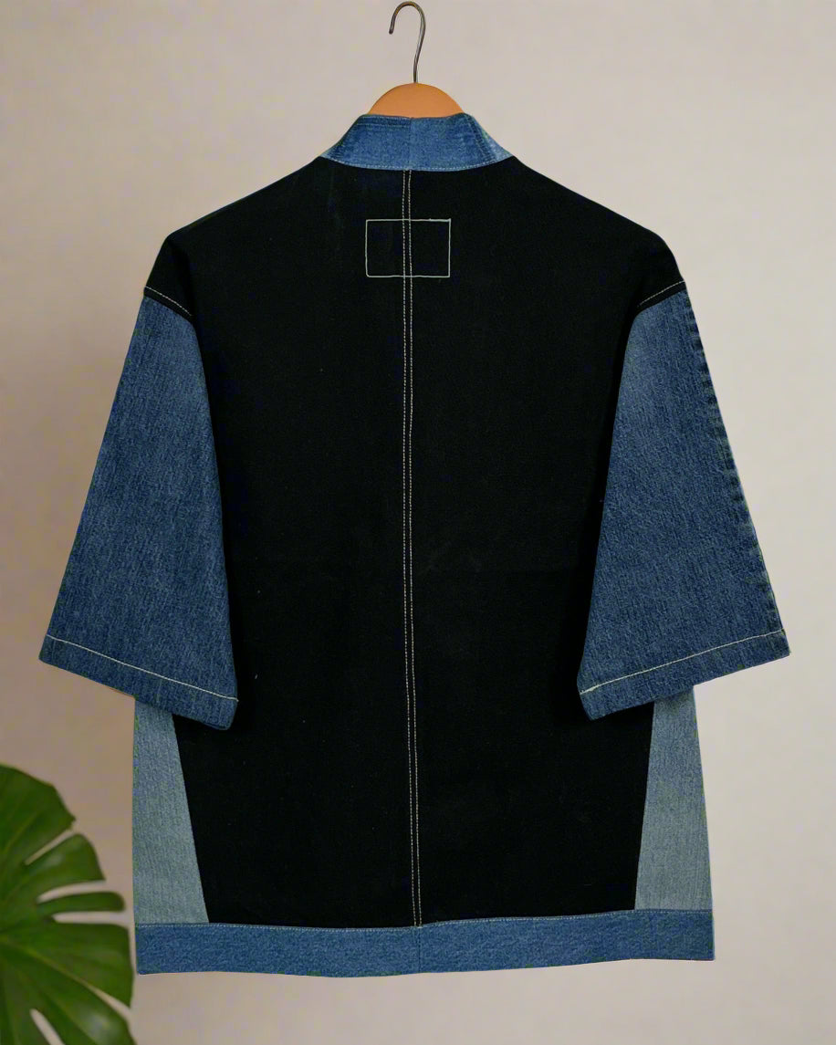 Upcycled Denim Kimono Jacket | K163