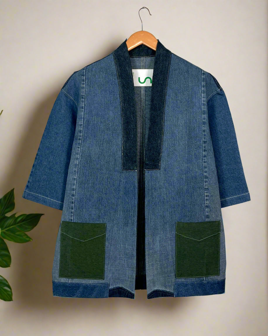 Upcycled Denim Kimono Jacket | 176