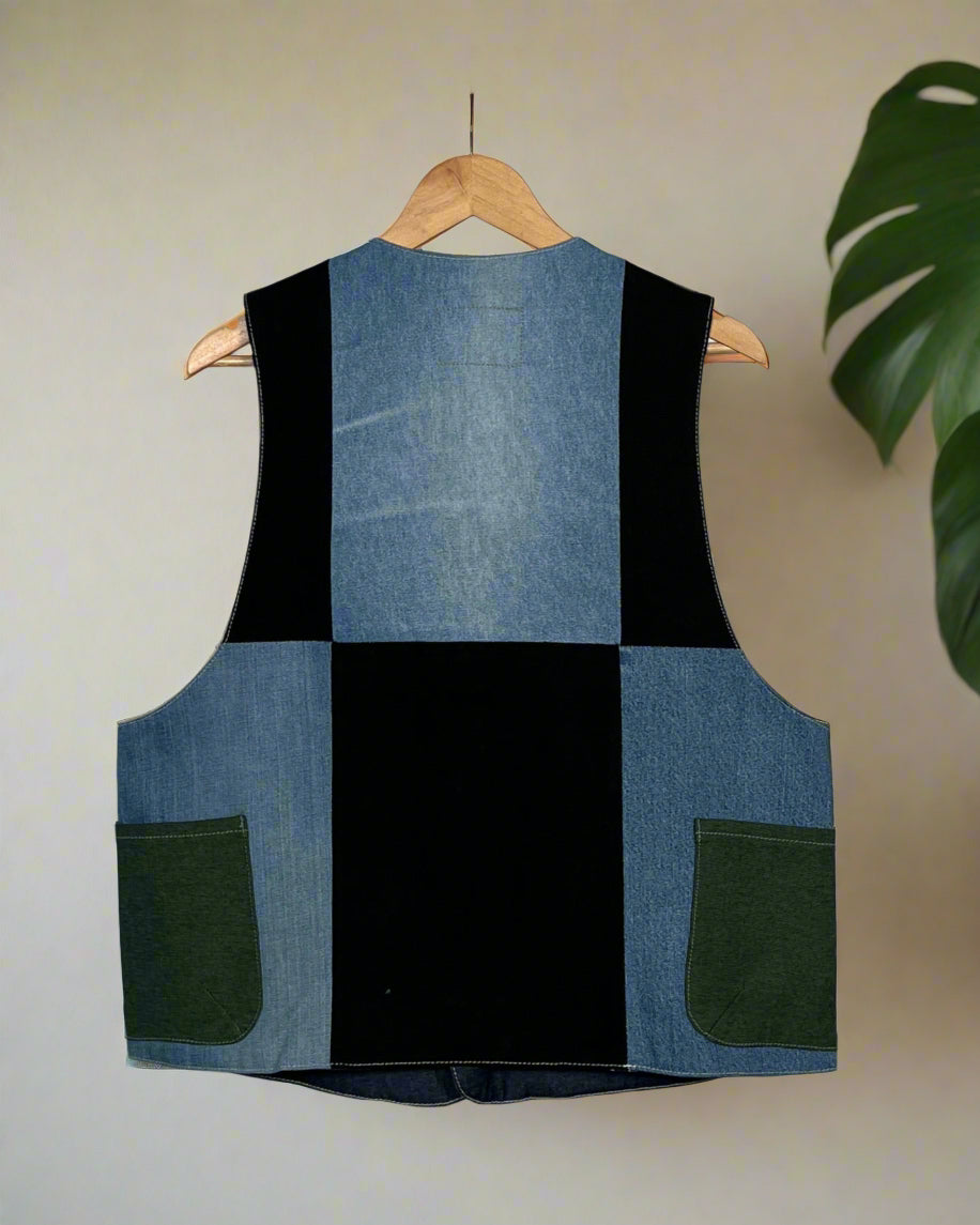 Upcycled Denim Gilet Jacket | G126