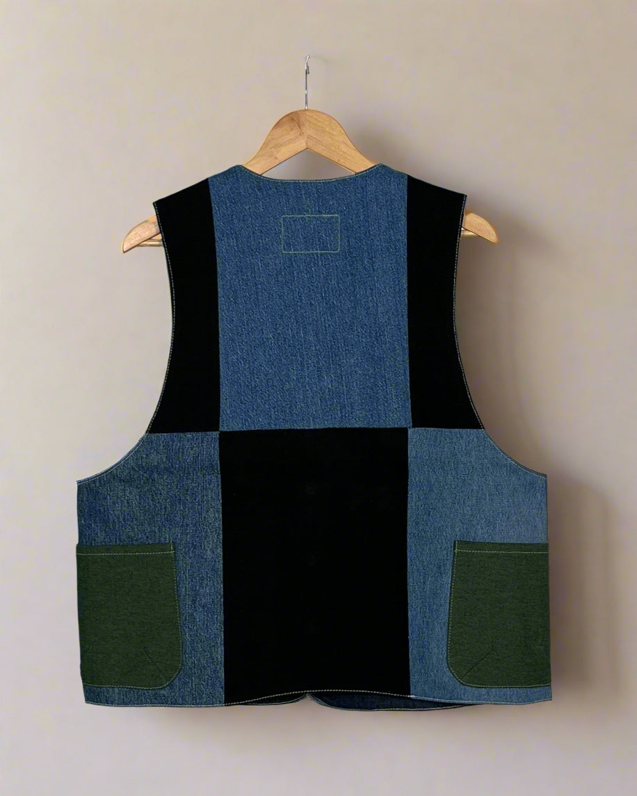 Upcycled Denim Gilet Jacket | G127