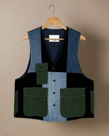 Upcycled Denim Gilet Jacket | G127