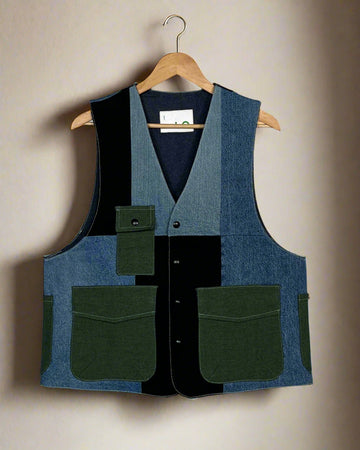 Upcycled Denim Gilet Jacket | G132