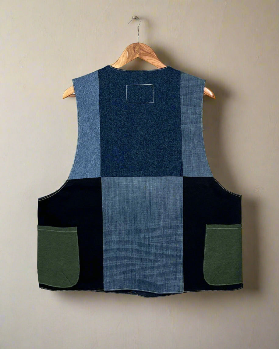 Upcycled Denim Gilet Jacket | G156