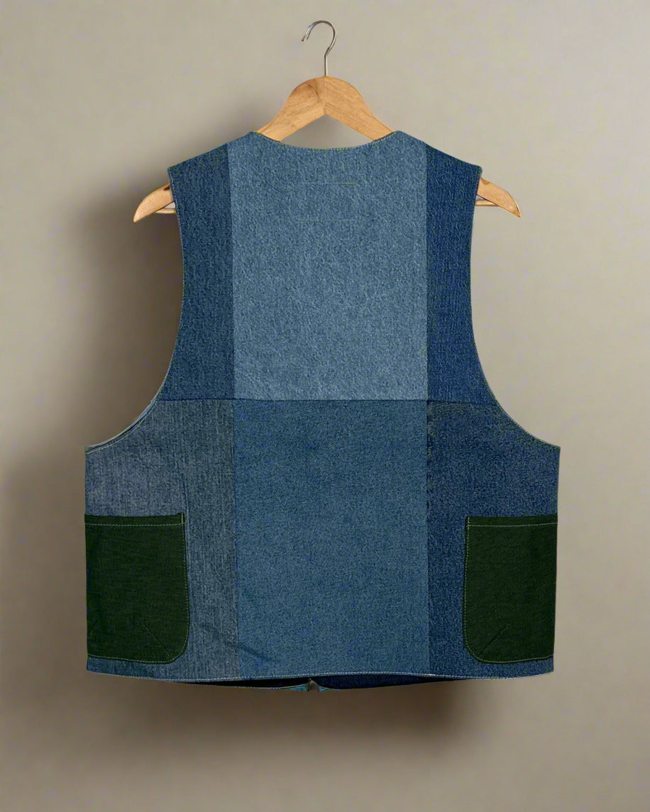 Upcycled Denim Gilet Jacket | G136