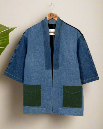 Upcycled Denim Kimono Jacket | 180