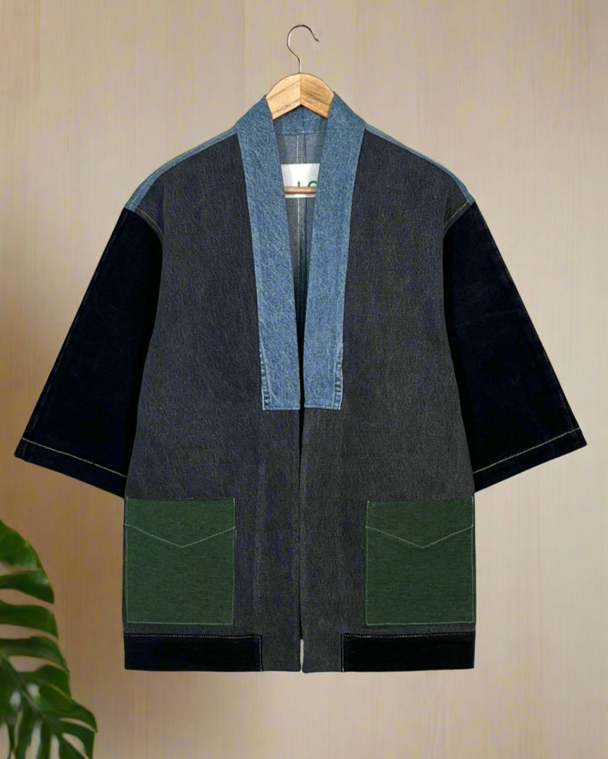 Upcycled Denim Kimono Jacket | 182