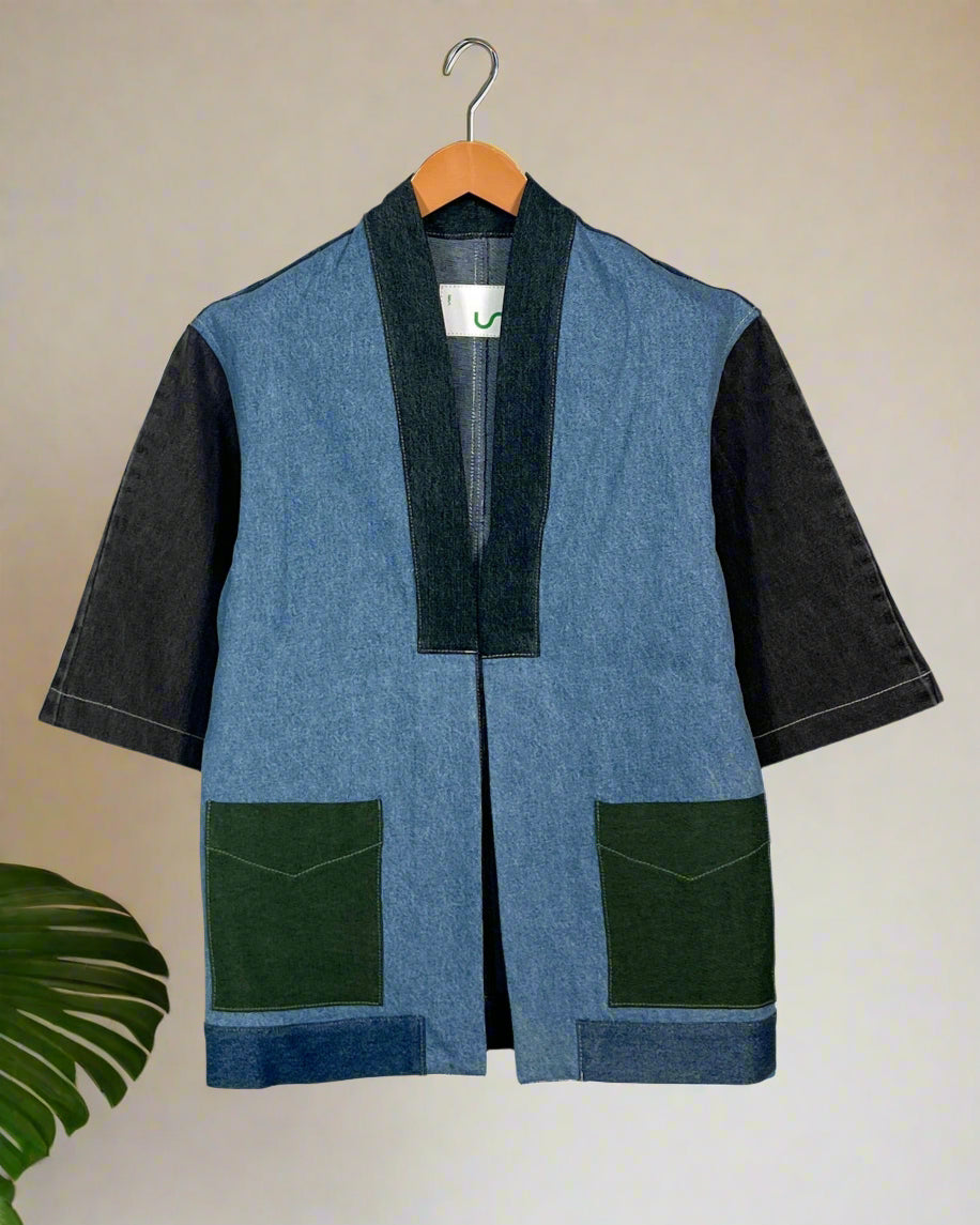 Upcycled Denim Kimono Jacket | 183