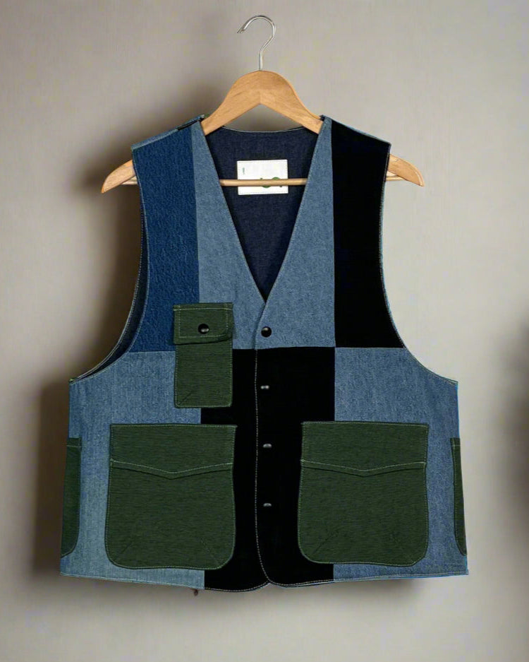 Upcycled Denim Gilet Jacket | G138