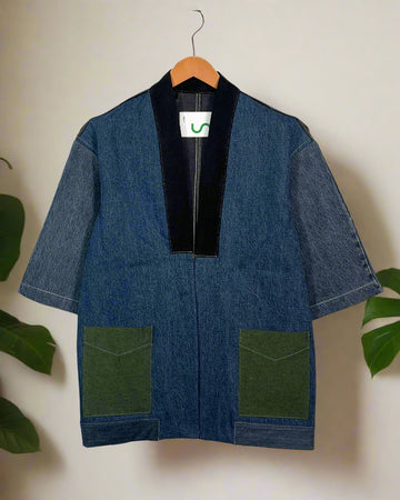 Upcycled Denim Kimono Jacket | 186