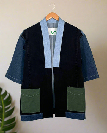 Upcycled Denim Kimono Jacket | 187