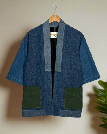 Upcycled Denim Kimono Jacket | K139