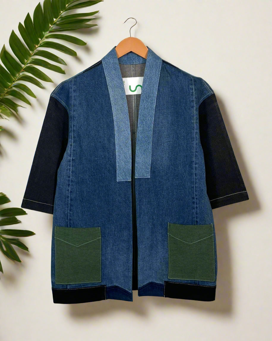 Upcycled Denim Kimono Jacket | 189