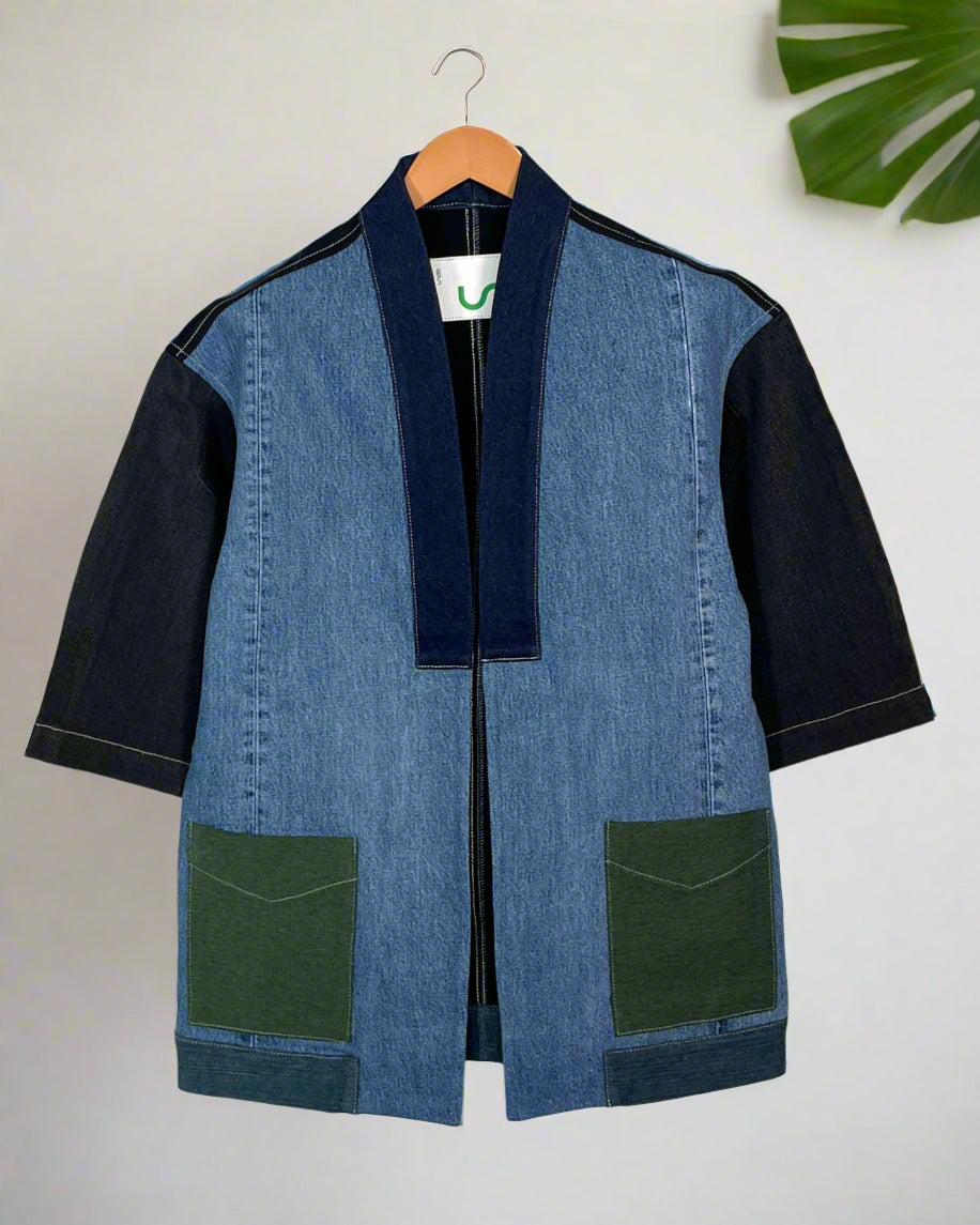 Upcycled Denim Kimono Jacket | 190