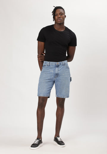 Light Indigo Mid Rise Bermuda Denim Shorts