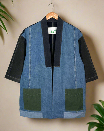 Upcycled Denim Kimono Jacket | 195