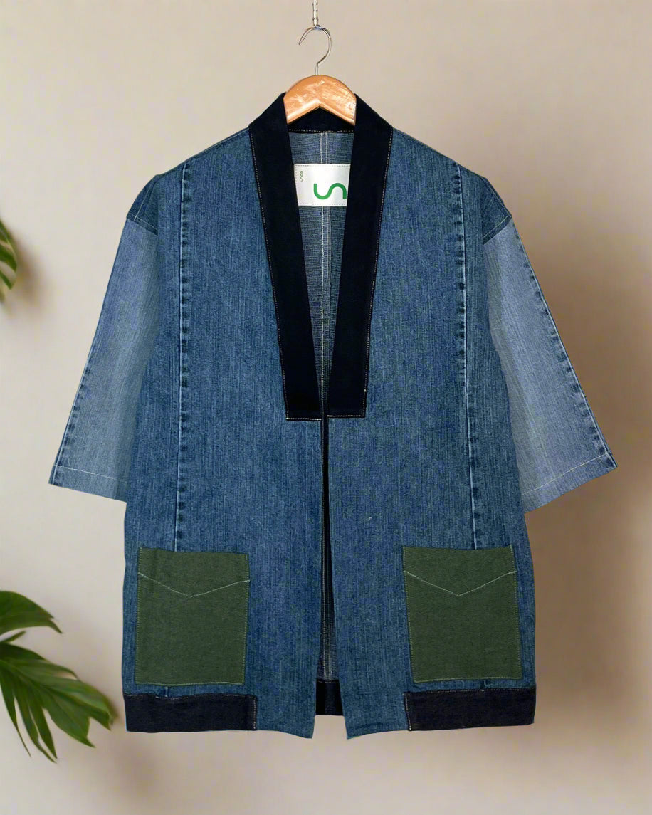 Upcycled Denim Kimono Jacket | 199