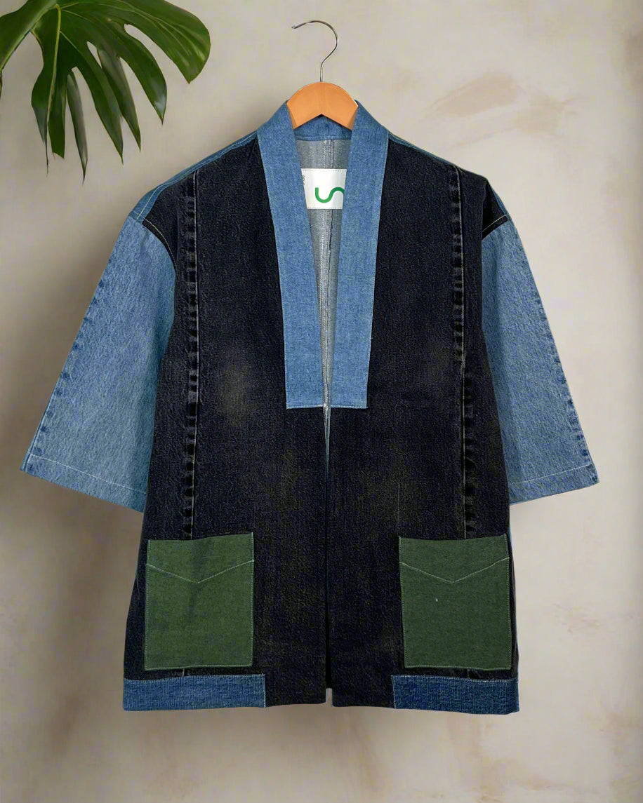 Upcycled Denim Kimono Jacket | 201