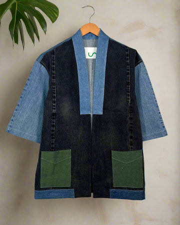 Upcycled Denim Kimono Jacket | 201